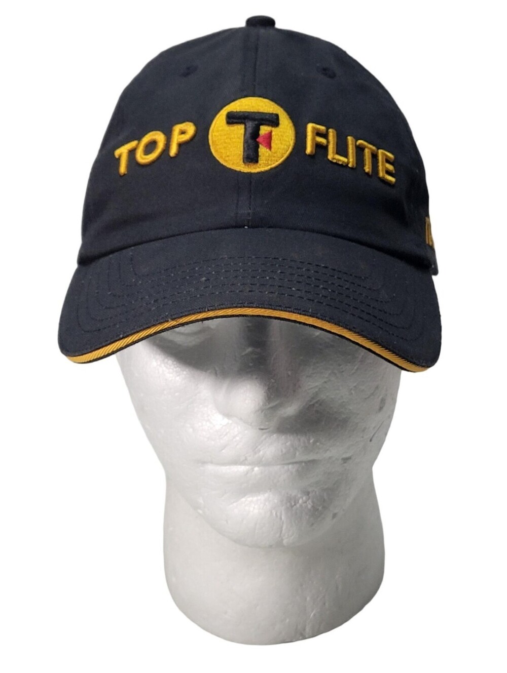 Top Flite Golf Black Strapback Adjustable Baseball Hat Cap